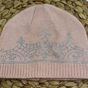 Charlie Paige Princess Crown Soft Pink Beanie Snow Day Statement Feminine OSFM
